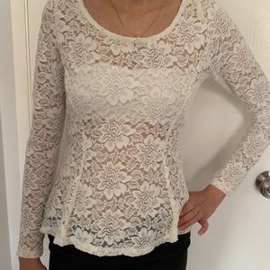 New Lace Peplum Top